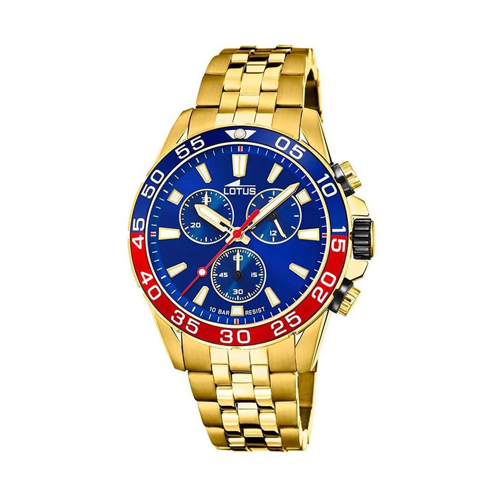 Reloj 18769/3 Lotus Azul Petr&oacute;leo Hombre Crono Deportivo image number 0.0
